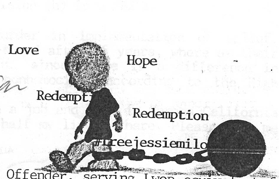 graphic of prisoner with chains